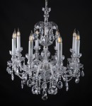 Silberner Kristallkronleuchter im viktorianischen Stil