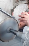 Die Glasteile der Lampe sind handgeschliffen