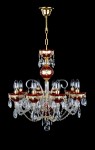 8-armige rubinrote Lampe für Geschäftsräume (Goldschmiede, Juweliere)