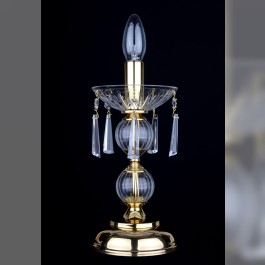 1 Glühbirne Kristall Design Tischlampe mit geschliffenen sechseckigen Kristallhufen