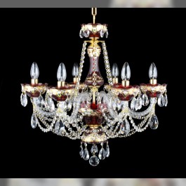 6 Ruby-Glühbirnen, Glasarme in Seiloptik