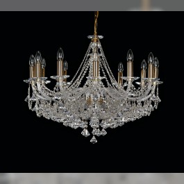 Luxuriöser moderner Kristallkronleuchter mit Diamantbesatz