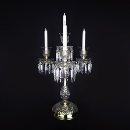 Luxuriöser Kerzenständer aus Kristall im Bohemia Baccarat-Stil