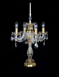 Dekorative Tischlampe mit Goldlackierung 4 Glühbirnen