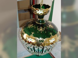 Der farbige Korb Kristall-Kronleuchter - Hohe Emaille GRÜN