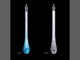 Detail der Glastropfen - blau (AQUA) &amp; klarer Kristall (B x H) 45mm x 280mm / 1.77" x 11.02" Gewicht: 280 g