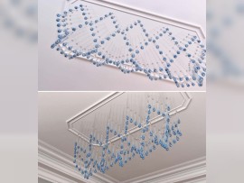 KRONLEUCHTER - AQUA 12 (B x T x H): 215,4 x 83,2 x 83,7 cm/ 84,64" x 32,68" x 33,07" "Ansicht von unten"