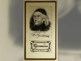 Zeitgenössische Zeichnung des Glasmeisters Friedrich Egermann