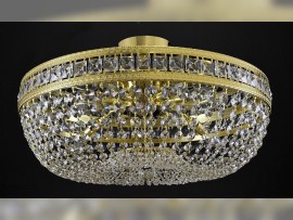 Mit quadratischen Steinen ausgekleidete größere Aufputz-Strasslampe