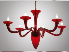 Murano-Kronleuchter aus glattem, mundgeblasenem Glas, der einem „umgedrehten Tintenfisch – Kopffüßer :)“ ähnelt