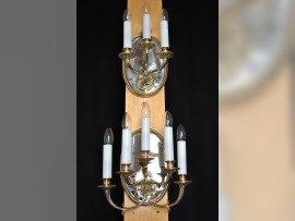 3- und 5-armige Jagdwandleuchte mit Metallspiegel