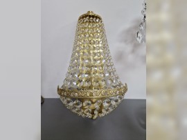 Wirklich kleine Wandleuchte mit einer Glühbirne - gebürstetes, mattes Messing