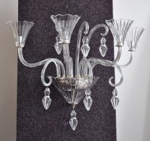 The 3 arms glass wall light in Baccarat style