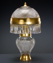 Luxuriöse dekorative Kristall-Lampe matt gold