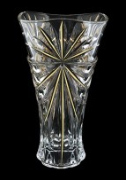 Glasvase mit klarem Swarovski-Kristall