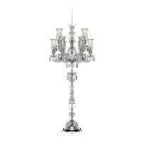 Hohe 9-armige Kristall-Stehlampe aus Baccarat-Glas
