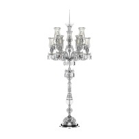 Hohe 9-armige Kristall-Stehlampe aus Baccarat-Glas