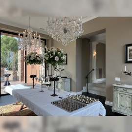Kristallkronleuchter und Lampen für den Hochzeitssalon