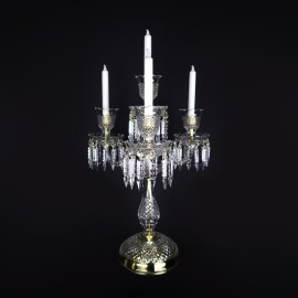 Luxuriöser Kerzenständer aus Kristall im Bohemia Baccarat-Stil