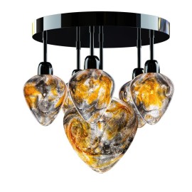 Design Kronleuchter "Glasherzen (1, 4, 6)"