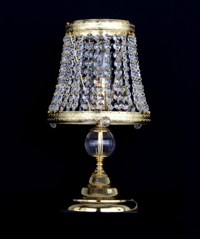 Dekorative Strass-Kristall-Tischlampe mit einer Glühbirne