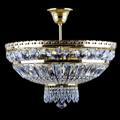 6 Glühbirnen Messing Korb Kristall-Kronleuchter w