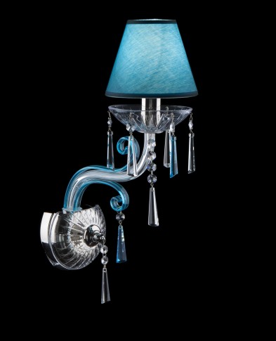 Blaue Kristall-Lampe