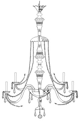 Gelieferte Zeichnung des gewünschten Kronleuchters