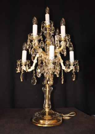 Die hohe Maria Theresia Tischlampe 9 Glühbirnen