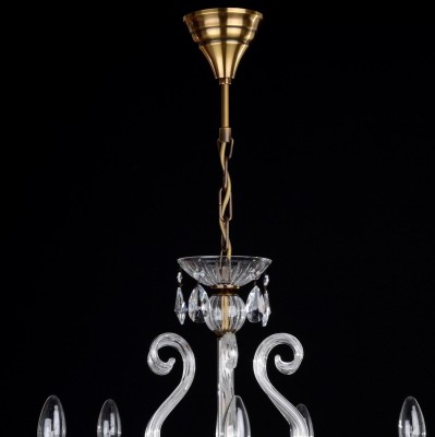 Die gebräuchlichste Kronleuchteraufhängung - verstellbare Kette (Messing gebeizt).